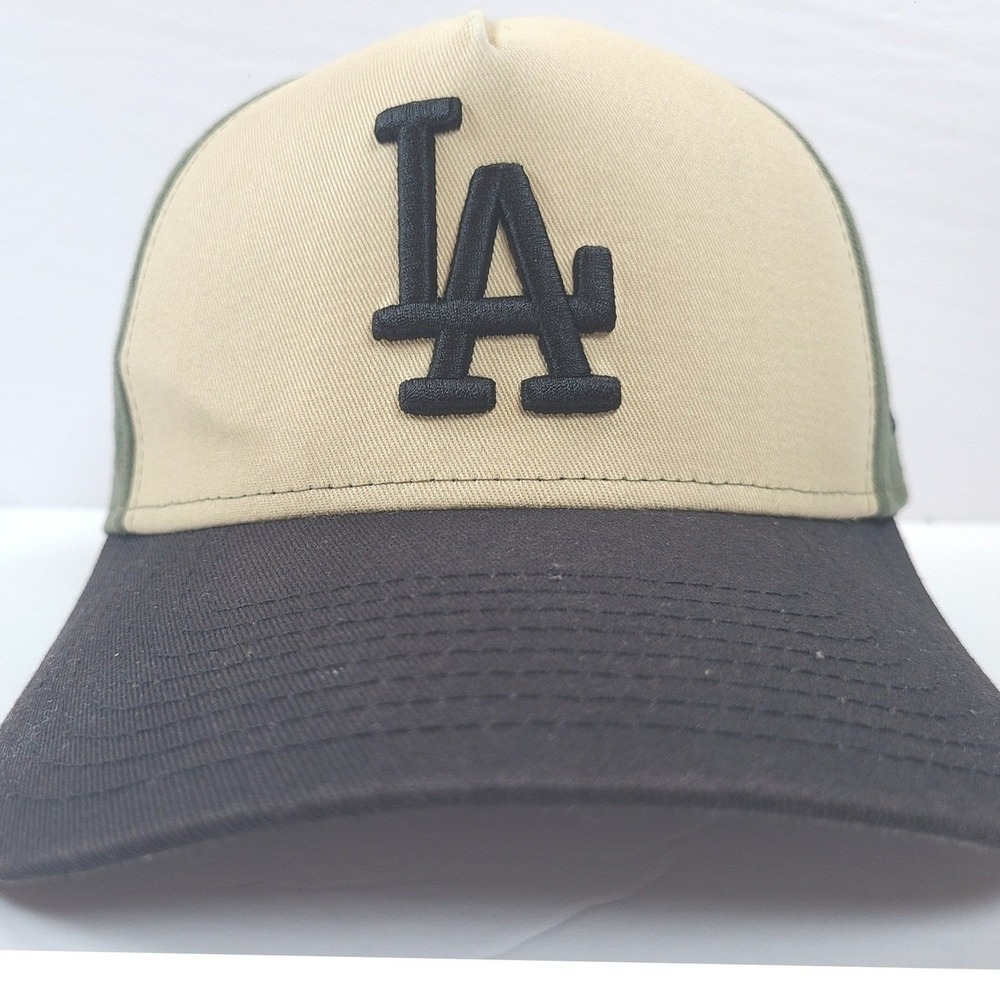 New Era 9FORTY LA Dodgers Dodger Stadium 40th Anniversary Snapback Hat Tan Green
